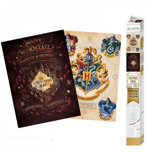 Harry Potter - Wallscroll Wappen& Marauders 2Pack