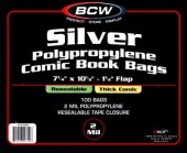 BCW Resealable Thick Comic Bags Silver (100 ct.) BCW Resealable Thick Comic Bags Silver (100 ct.)