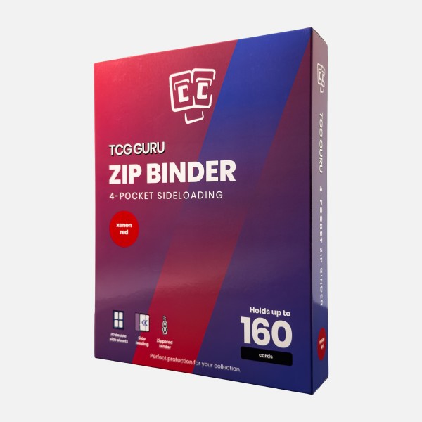 TCG Guru Zip Binder 4-Pocket Xenon Red Sideloading