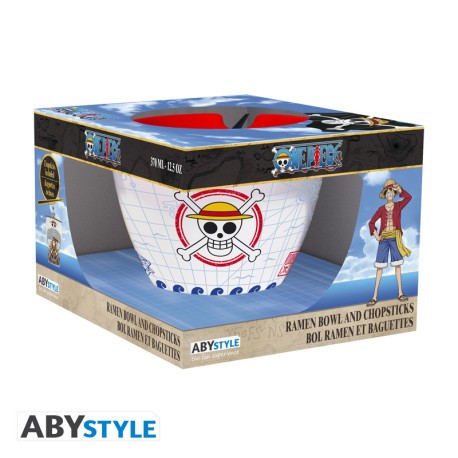 One Piece Ramen Bowl w. chopsticks "Monkey D.Luffy