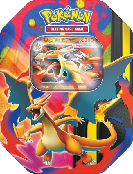Pokémon Cards Tin Box # 127 Mega Glurak Y EX DE