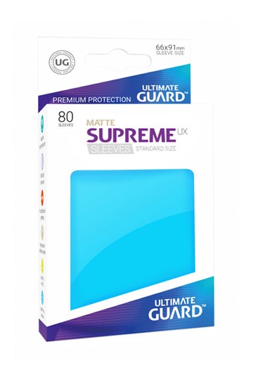 UG Supreme UX Sleeves Stand. Matt Light Blue 80 ct