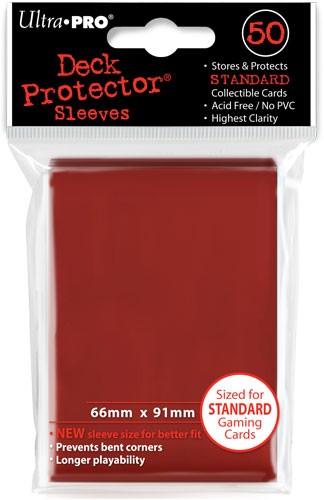 UP Deck Protector Sleeves Red (50 ct.)