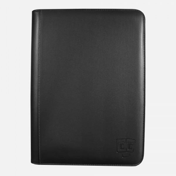 TCG Guru 9-Pocket Zipper Leather Binder Black