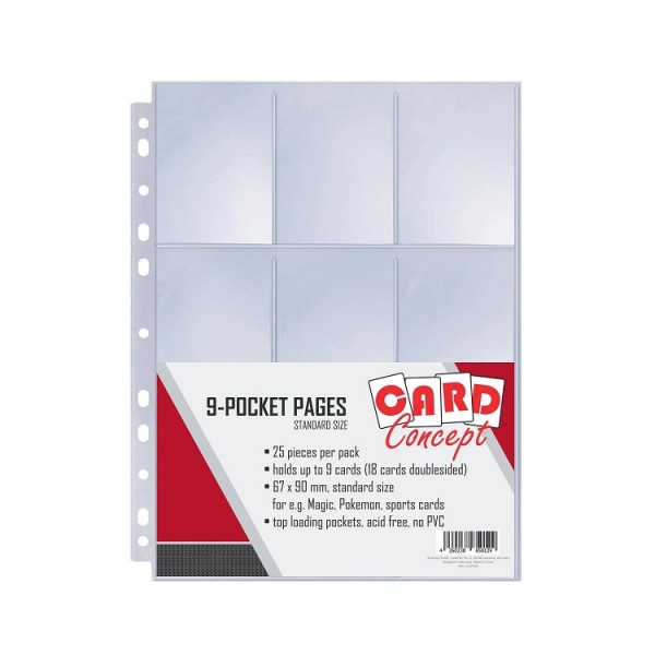 Card Concept 9-Pocket Pages 11 Loch (25 ct.)