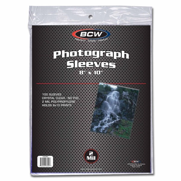 BCW Photograph Sleeves 8" x 10" (100 ct.)