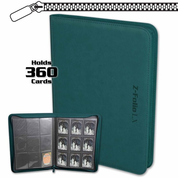 BCW Z-Folio 9-Pocket LX Portfolio Teal
