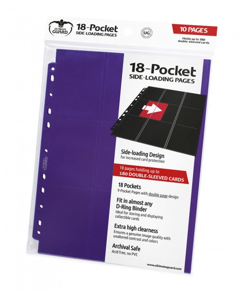 UG 18-Pocket Pages Supreme Side-Loading White 10ct