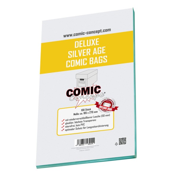 Comic Concept Deluxe Comic Bags Silver (100 ct.)