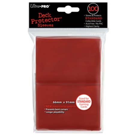 UP Deck Protector Sleeves Red (100 ct.)