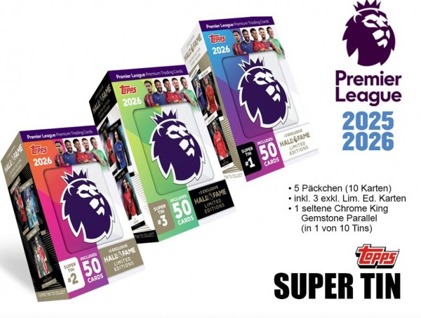 2025-26 Topps Premier League Super Tin EN