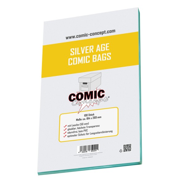 Comic Concept Comic Bags Silver Age Size (100 ct.)