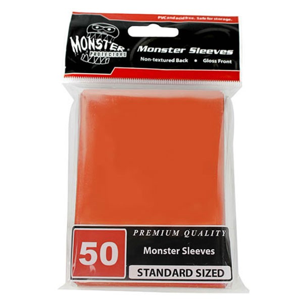 Monster Sleeves Glossy Orange (50 ct.)
