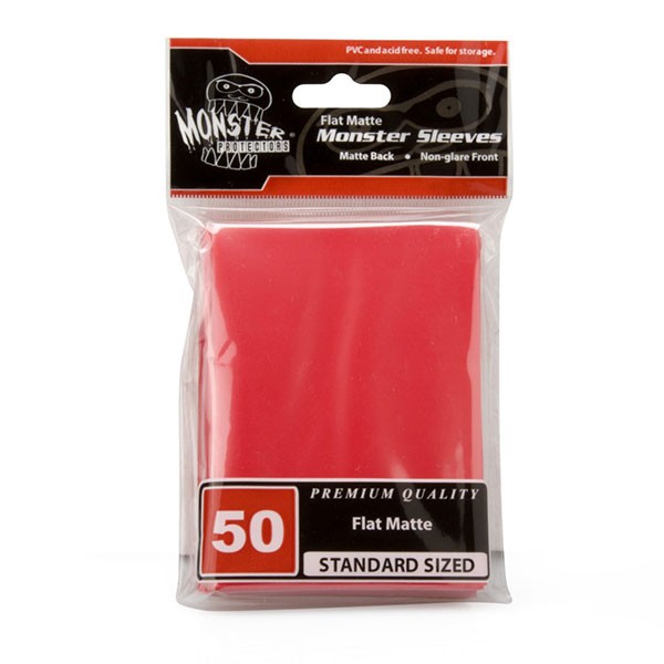 Monster Sleeves Flat Matte Red (50 ct.)