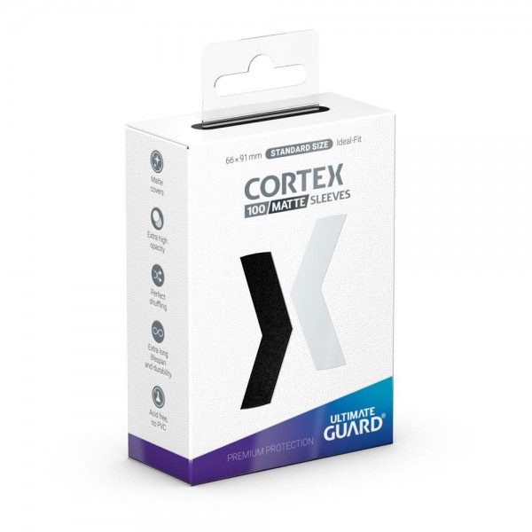 UG Cortex Sleeves Standard Matt Schwarz 100ct.