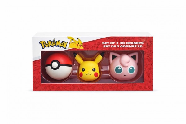 Pokémon 3D Radiergummi/Erasers 3-Pack