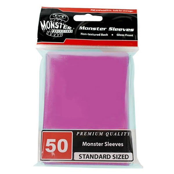 Monster Sleeves Glossy Pink (50 ct.)