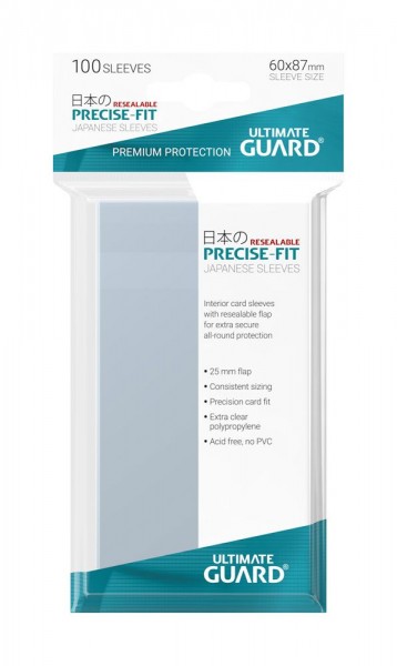 UG Precise-Fit Sleeves Resealable Japan Clear100ct