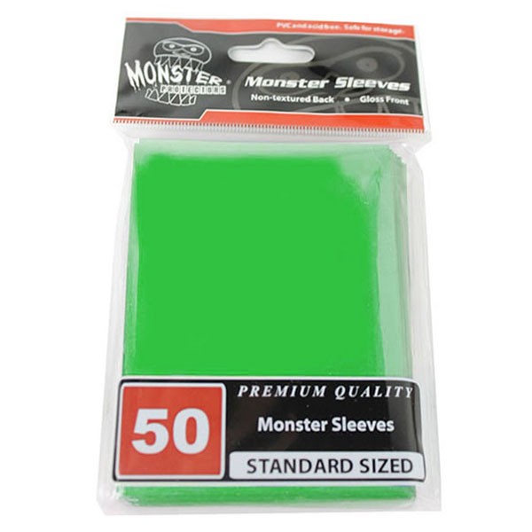 Monster Sleeves Glossy Green (50 ct.)