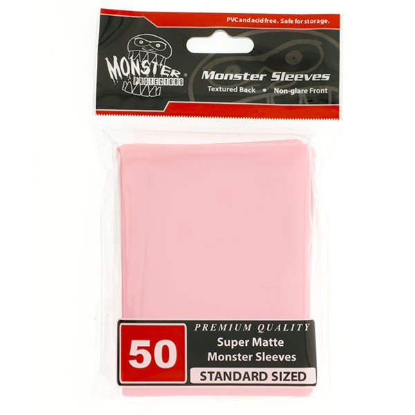 Monster Sleeves Super Matte Pink (50 ct.)