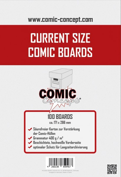 Comic Concept Comic Boards Current Size (100 ct.)