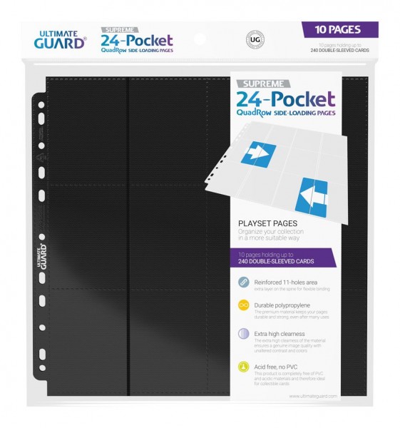 UG 24-Pocket QuadRowPages Side-Loading Black 10ct.