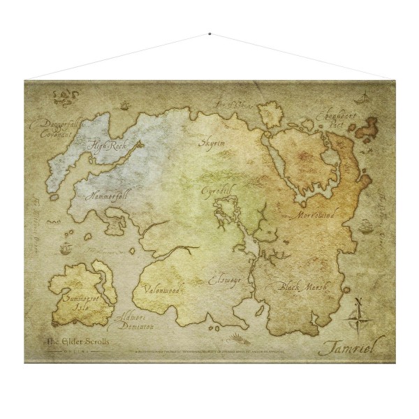 The Elder Scrolls Online Wallscroll - Map
