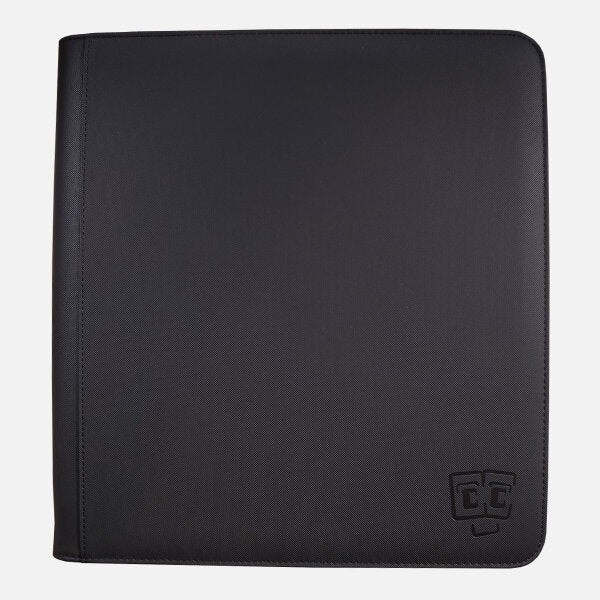 TCG Guru 12-Pocket Zipper Binder Leather Black