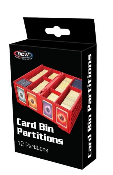 BCW Card Bin Partitions Red (12 ct.)