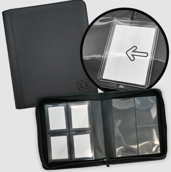 TCG Guru 4er Pocket Toploader Binder Black