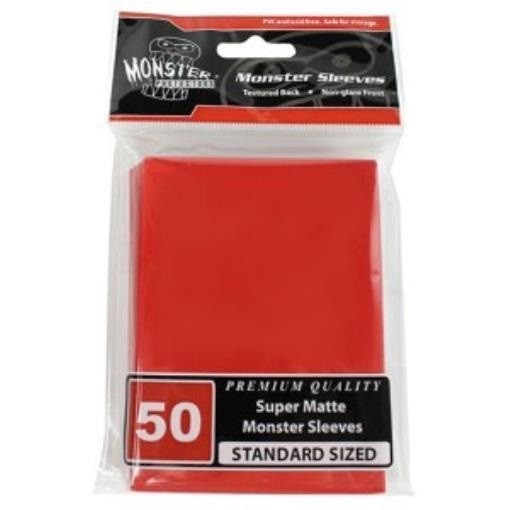 Monster Sleeves Super Matte Red (50 ct.)