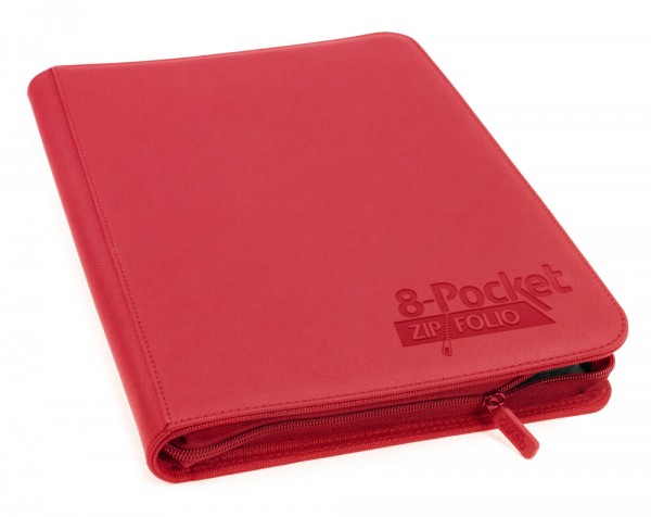 UG 8-Pocket QuadRow ZipFolio XenoSkin Red