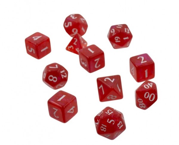 UP Eclipse 11 Dice Set - Apple Red