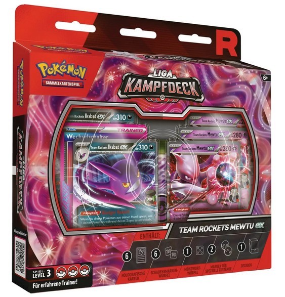 Pokémon Cards Liga-Kampfdeck Rockets Mewtu DE 6 ct