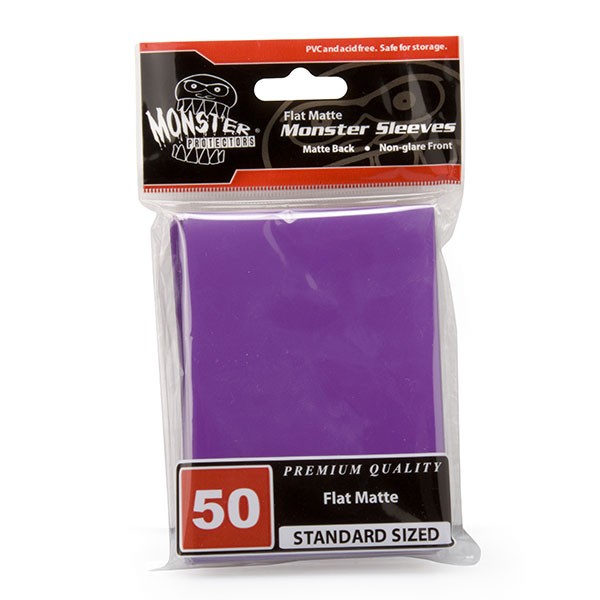 Monster Sleeves Flat Matte Purple (50 ct.)
